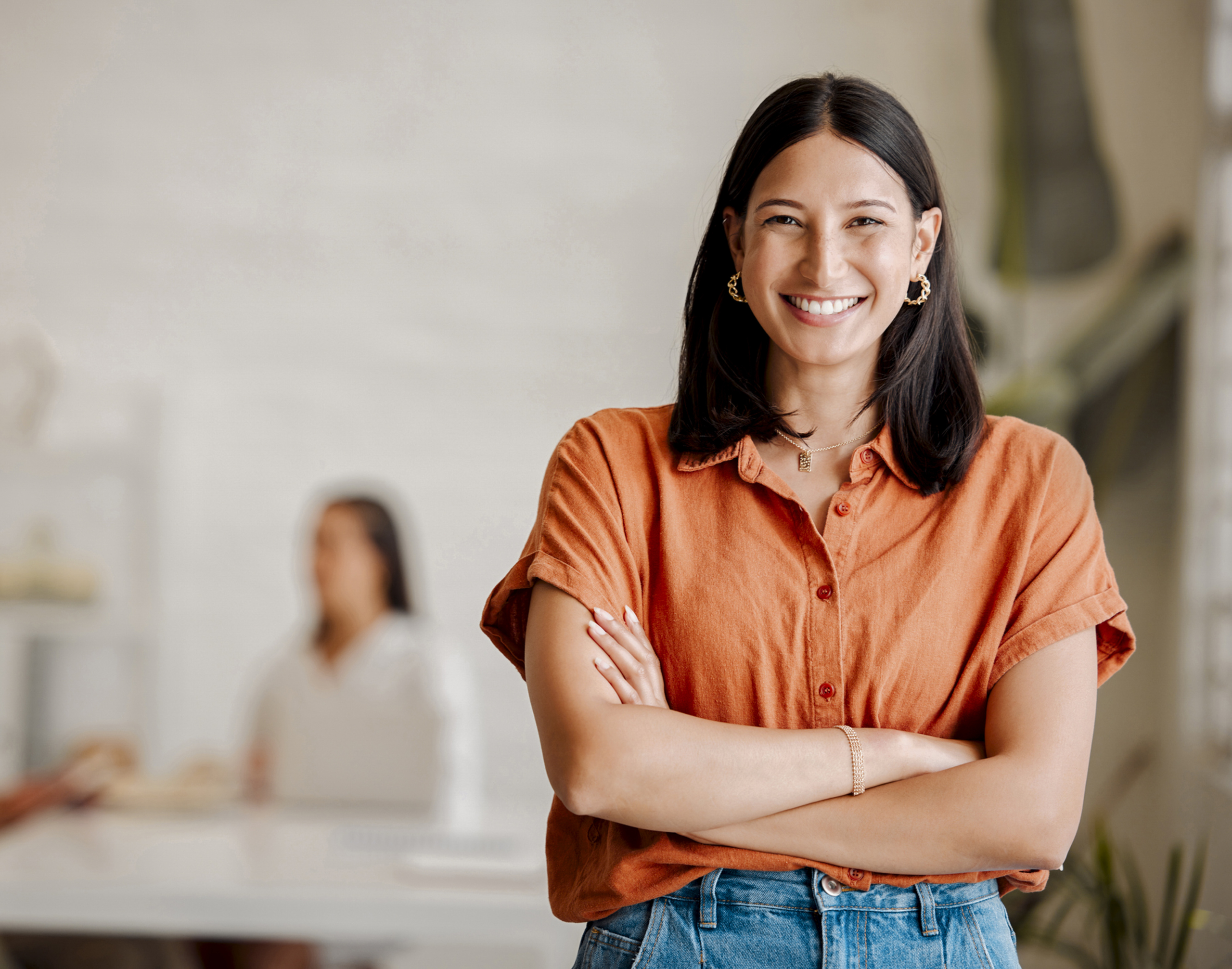 Portrait of a happy, confident virtual PA